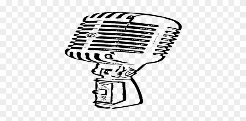 Coloring Trend Medium Size Record Microphone To Iphones - Old School Microphone Outline #672373