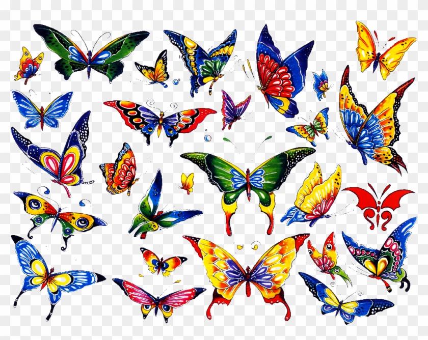 Butterfly Tattoos - 280 Temporary Tattoos Butterflies Style 28 #672543