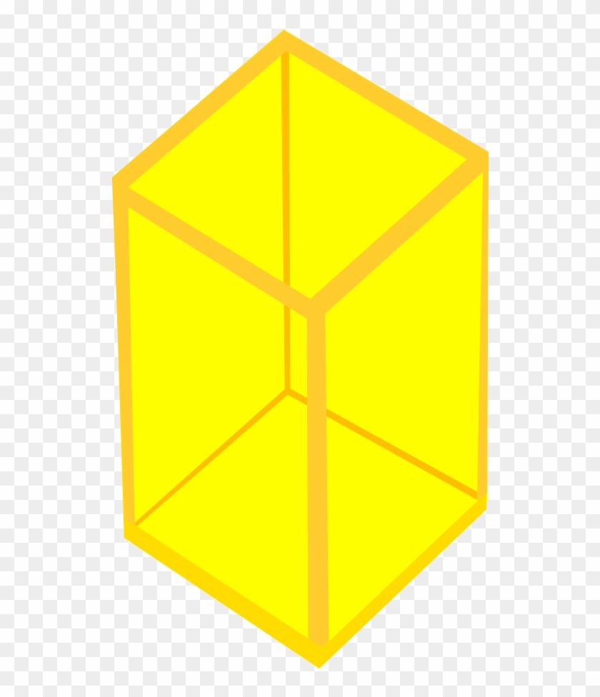Yellow Transparent Cube - Art #673041