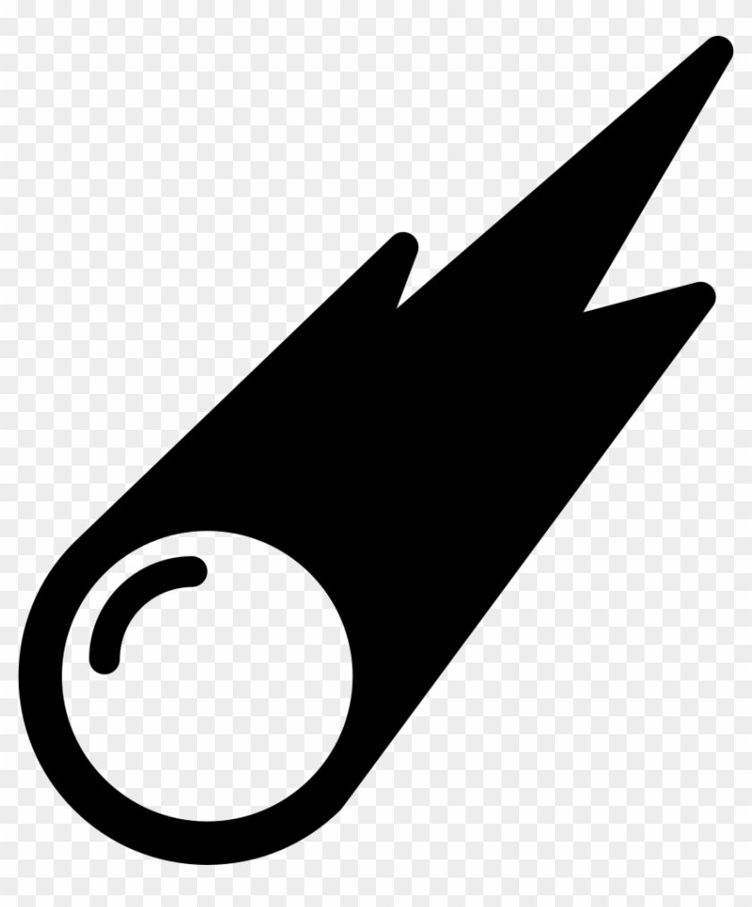 Comet Balll With Fire Tail Moving In Space Comments - Comet Icon Png #675467