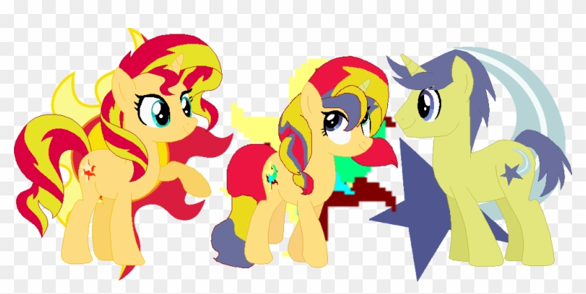 Cometshimmer Cutiemarks By Giovannakat - Mlp Sunset Shimmer And Comet Tail #675691