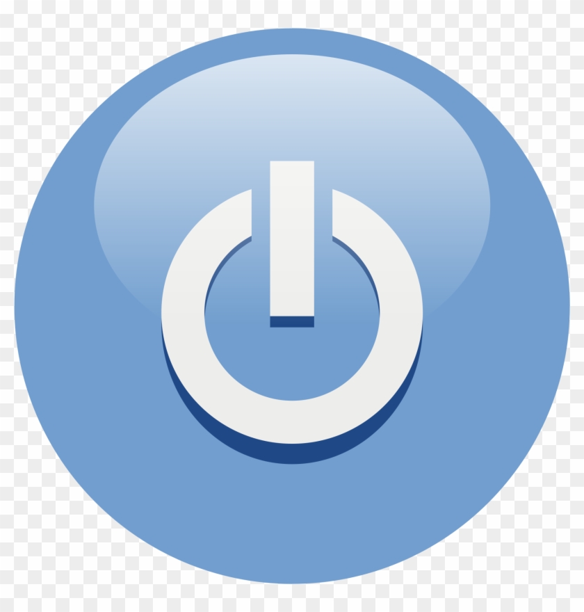 Illustration Of A Blue Power Button Icon - Off Switch Icon Gif #676045