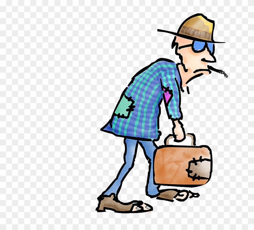 Poverty Begging Cartoon Clip Art - 流浪 汉 卡通 #676084