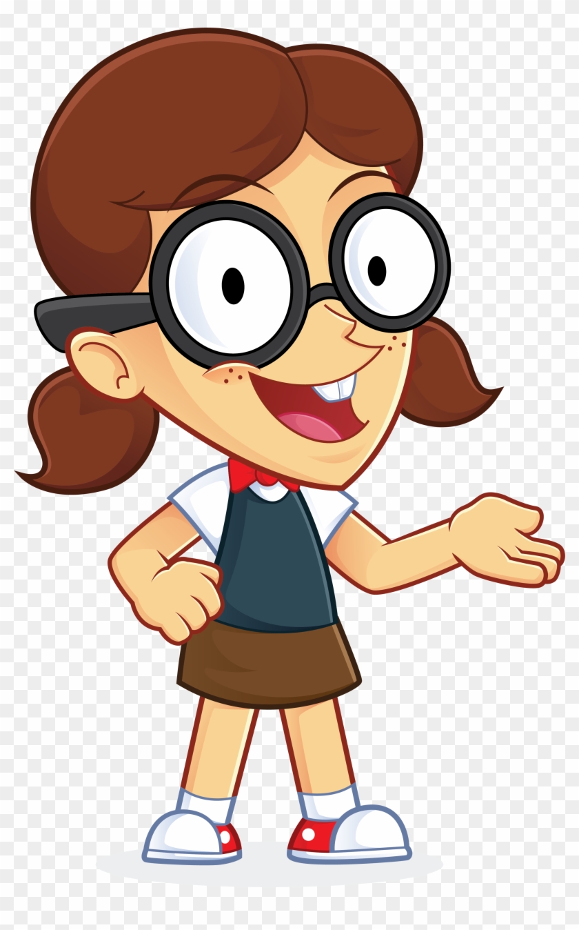 Confused Nerd Geek Stock Vector - Girl Geek #676128