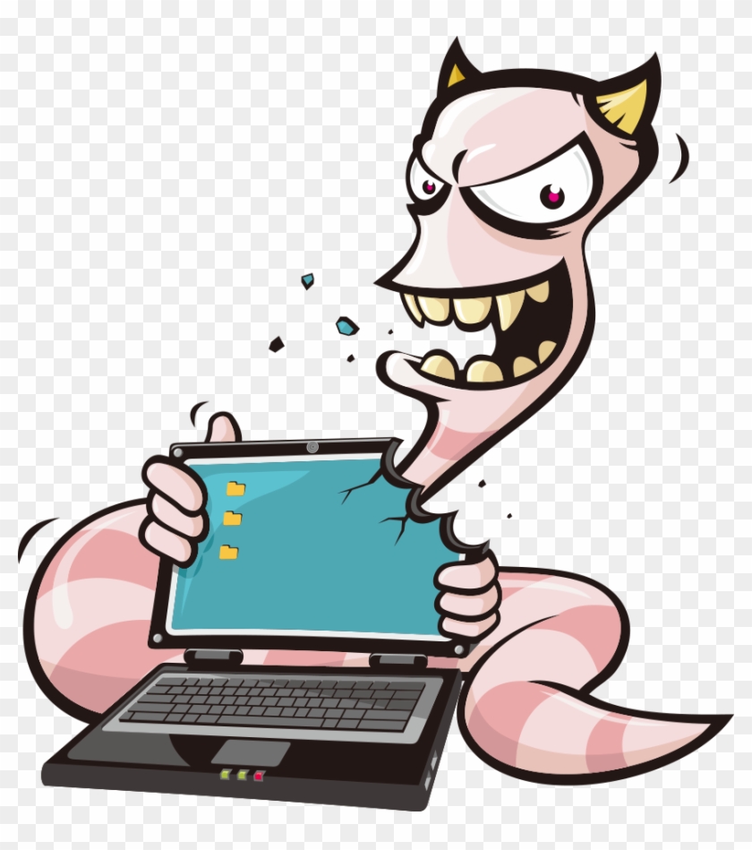 Computer Worm Cartoon Clip Art - Computer Worms Png #676185