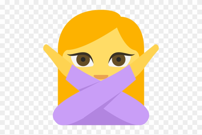Face With No Good Gesture Emoji Emoticon Vector Icon - Face With No Good Gesture Emoji #676588