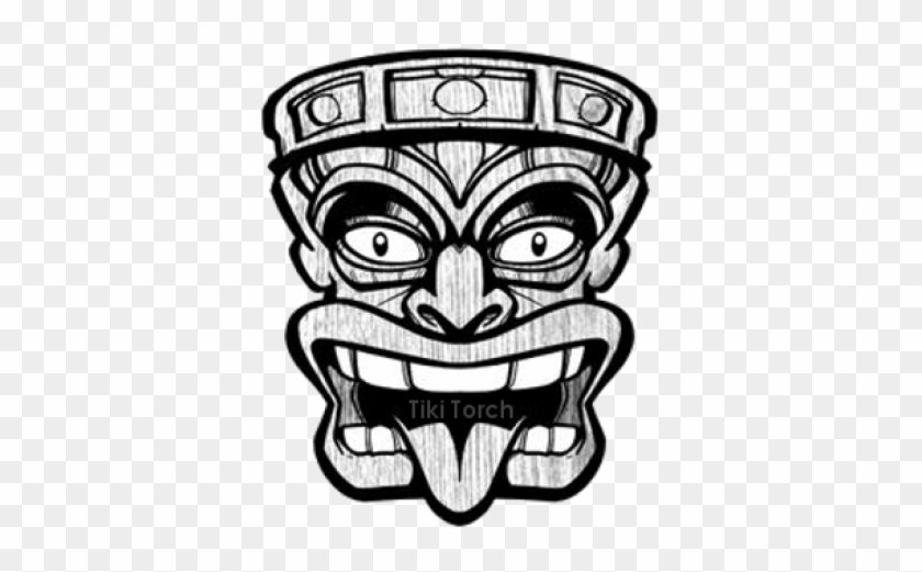 Tiki Hawaiian Mask Clip Art - Tiki Drawings #677339