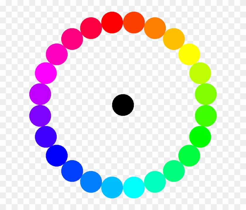 Rainbow Colors Colors, Circle, Symmetry, Rainbow Colors - Clipart Rainbow Dot Circle #677453