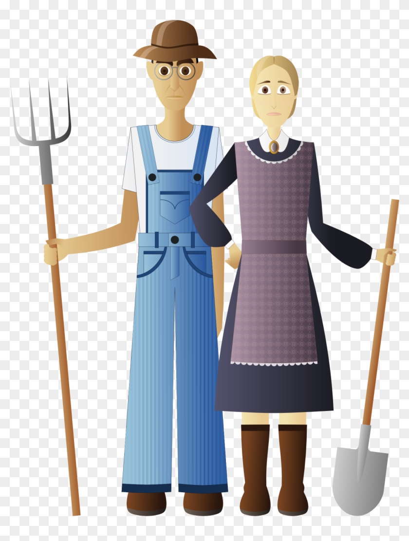 Abstract Farm Farmers Scalable Vector Graphics Svg - Farmer And Wife Cartoon #678349