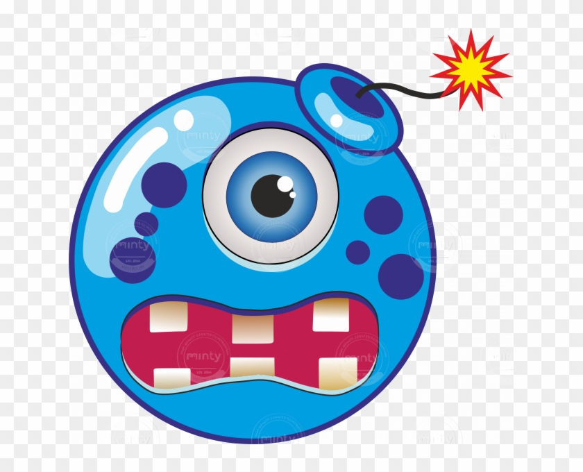 Blue Cartoon Bomb - Yellow #678368