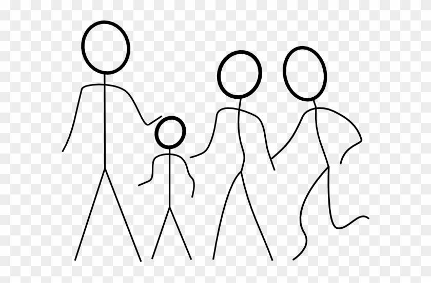 Stick Family Clip Art - Stick Family Of 4 #679688