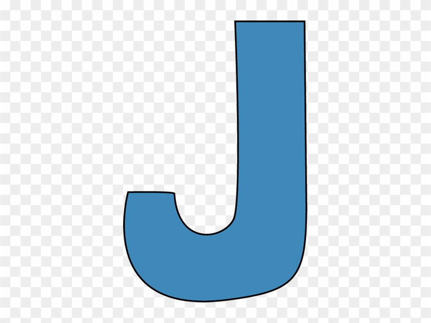 Blue Alphabet Letter J Clip Art - Letter J Clipart #121659