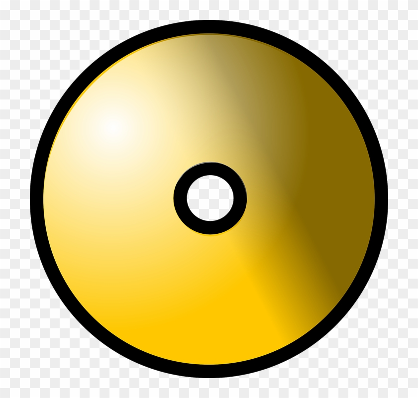 Dvd Cd Gold Media Storage Optical Computer Data - Cd Clipart #121961