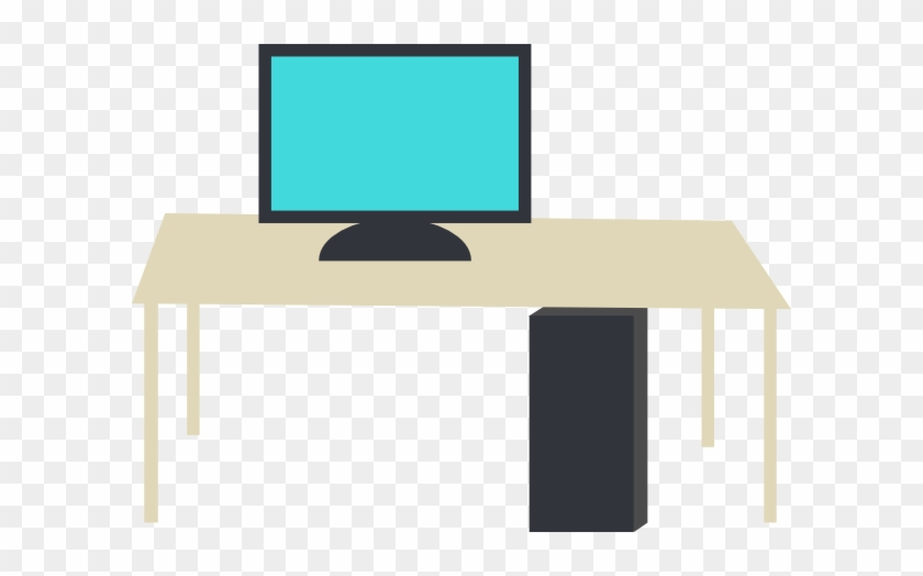 Beautiful Ideas Clip Art Computer Desk An Office With - Desk With Computer Clipart #122197