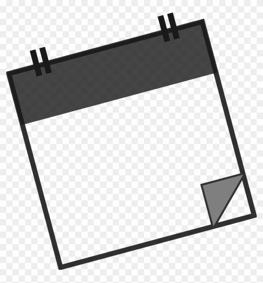 Office Calendar Desk Line Clip Art - Blank Calendar Clipart Black And White #125458