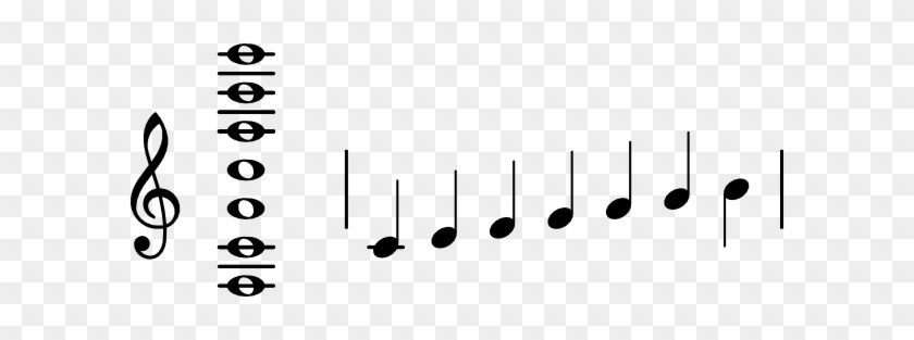 Free Vector Note Segment Of C Clip Art - Music Notation #125908