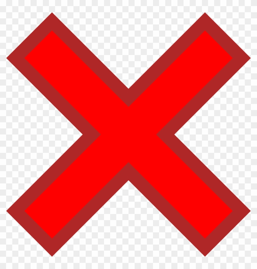 Free Vector Not Ok Mark Clip Art - X Marks The Spot Clipart #127133