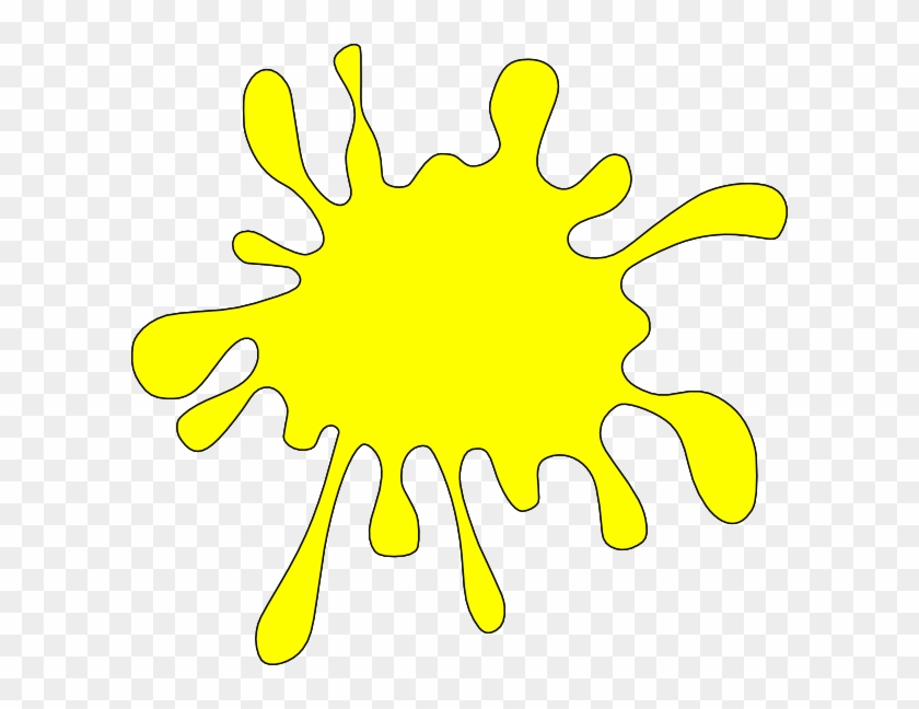 Paint Splatter Clip Art Pink - Yellow Clipart #127404