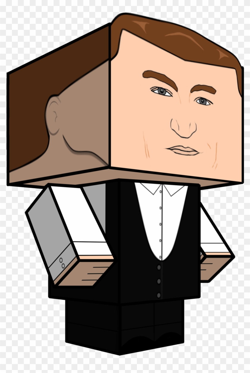 Chandler Bing Cubeecraft By Jagamen Chandler Bing Cubeecraft - Paper Toys #127485
