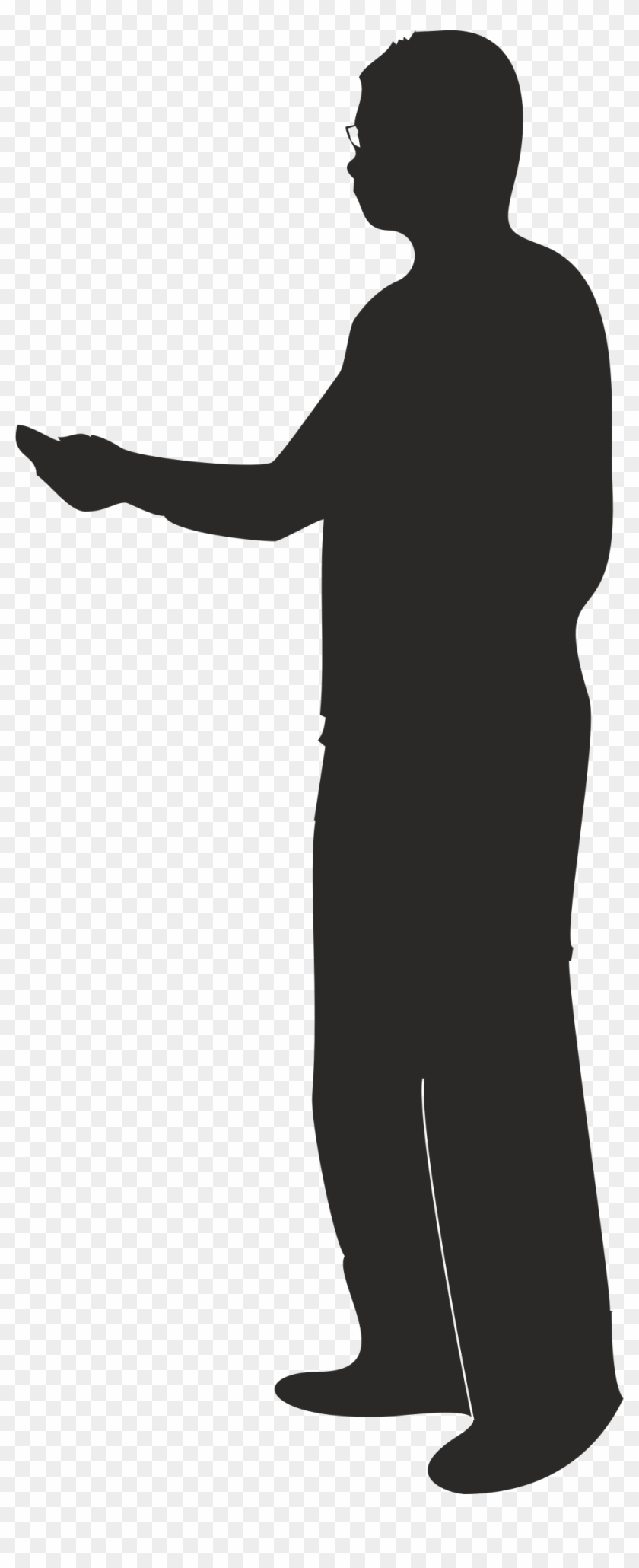 Clipart - Silhouette Person Pointing Png #128299
