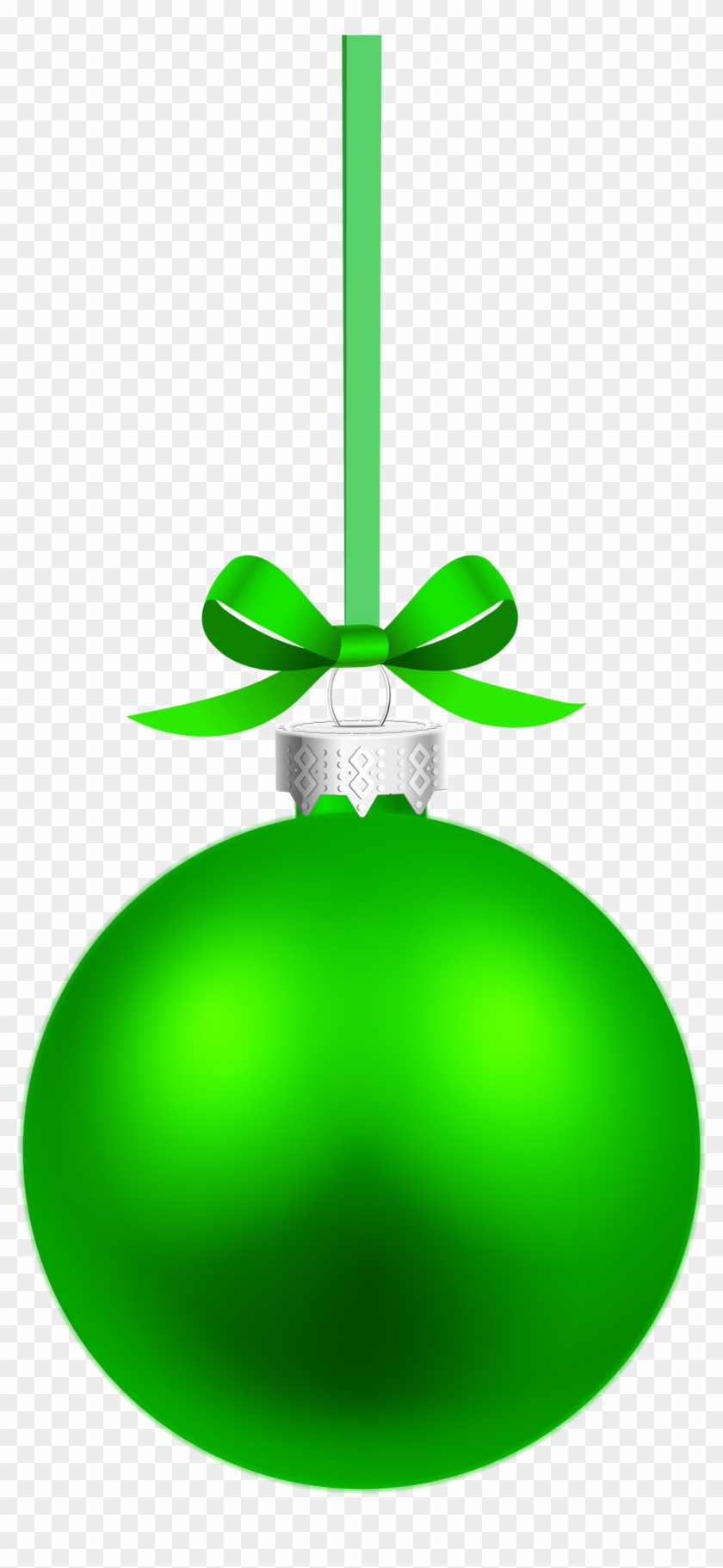 Green Hanging Christmas Ball Png Clipart - Green Christmas Ball Vector #128381