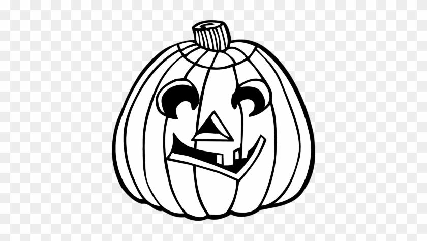 Jack O Lantern Clipart Black And White - Halloween Black And White #129051
