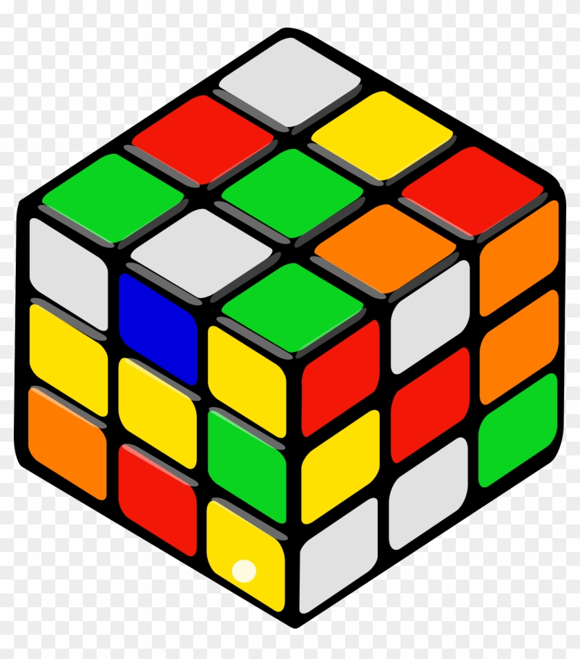 Rubix Cube Clip Art Image Medium Size - Rubix Cube Clipart #681305