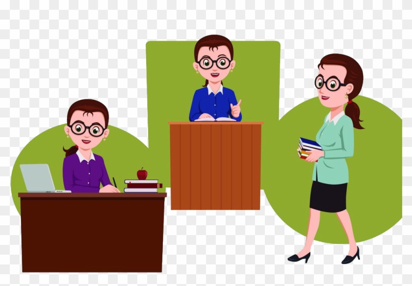 Teacher Cartoon Education School - Teacher Cartoon Education School #681564