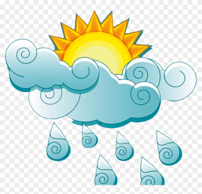 Creative Cartoon Sun Rain - Creative Cartoon Sun Rain #682638