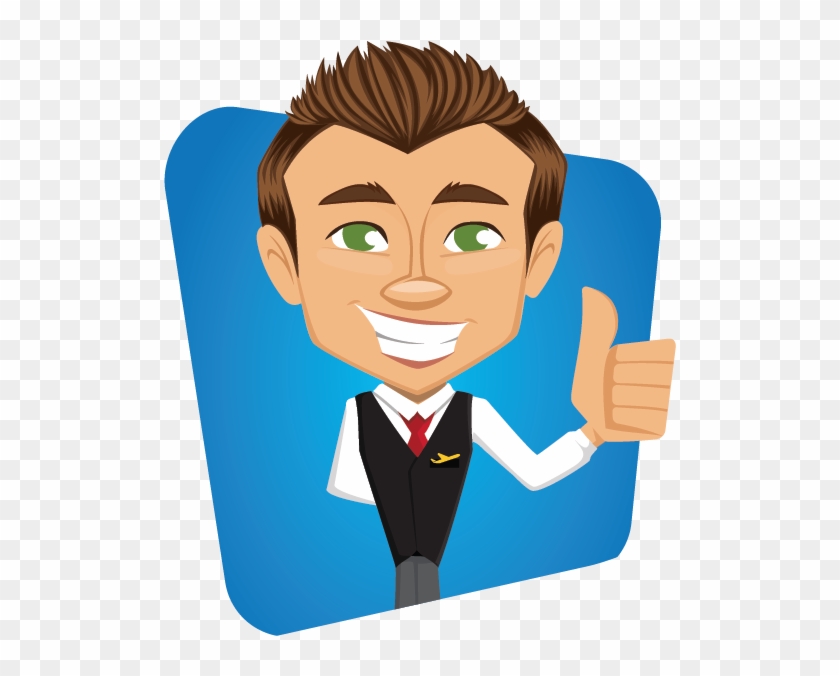Male Flight Attendant Clipart Image - Male Flight Attendant Cartoon #682561