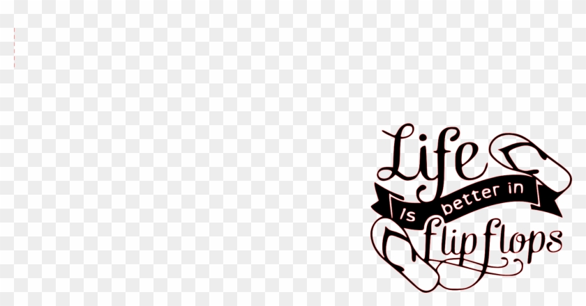 Flipflops, - Flip Flops Clipart Black And White #682655