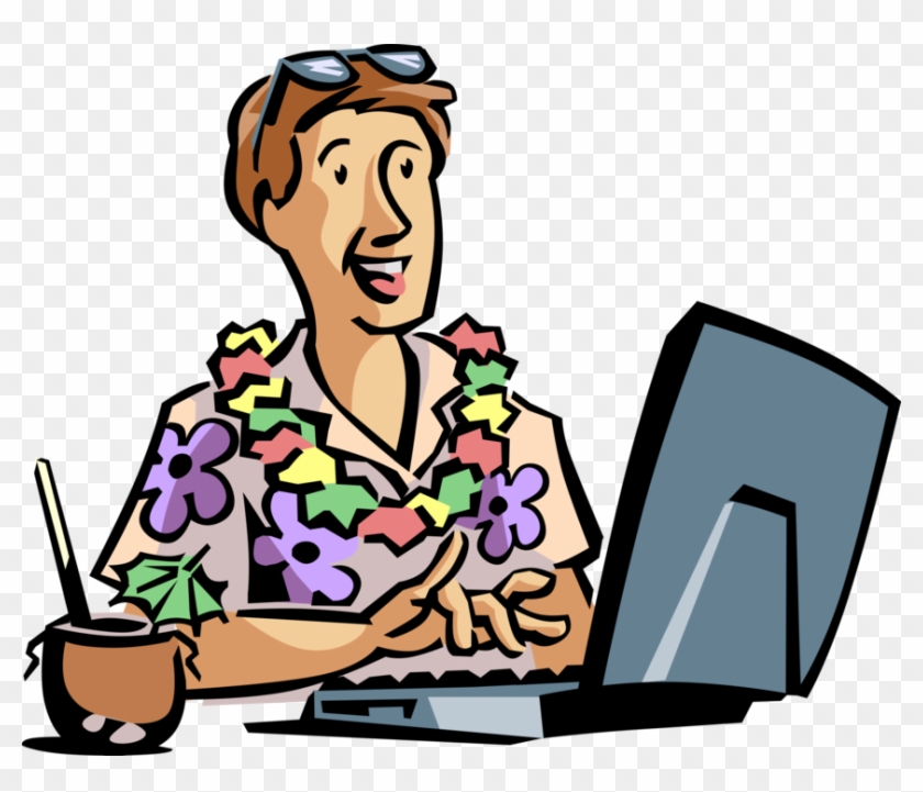 Vector Illustration Of Holiday Vacation Traveler With - Vector Illustration Of Holiday Vacation Traveler With #683638