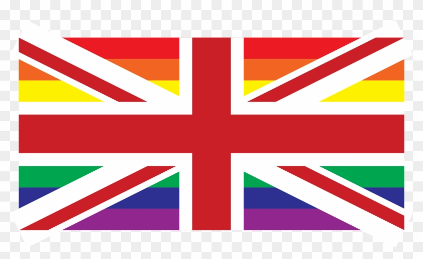 Rainbow Union Flag - Blue And White Union Jack #683672