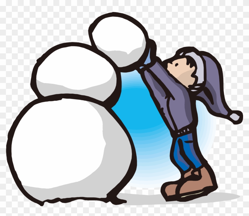 Snowman Building Clip Art - Snowman Building Clip Art #684815