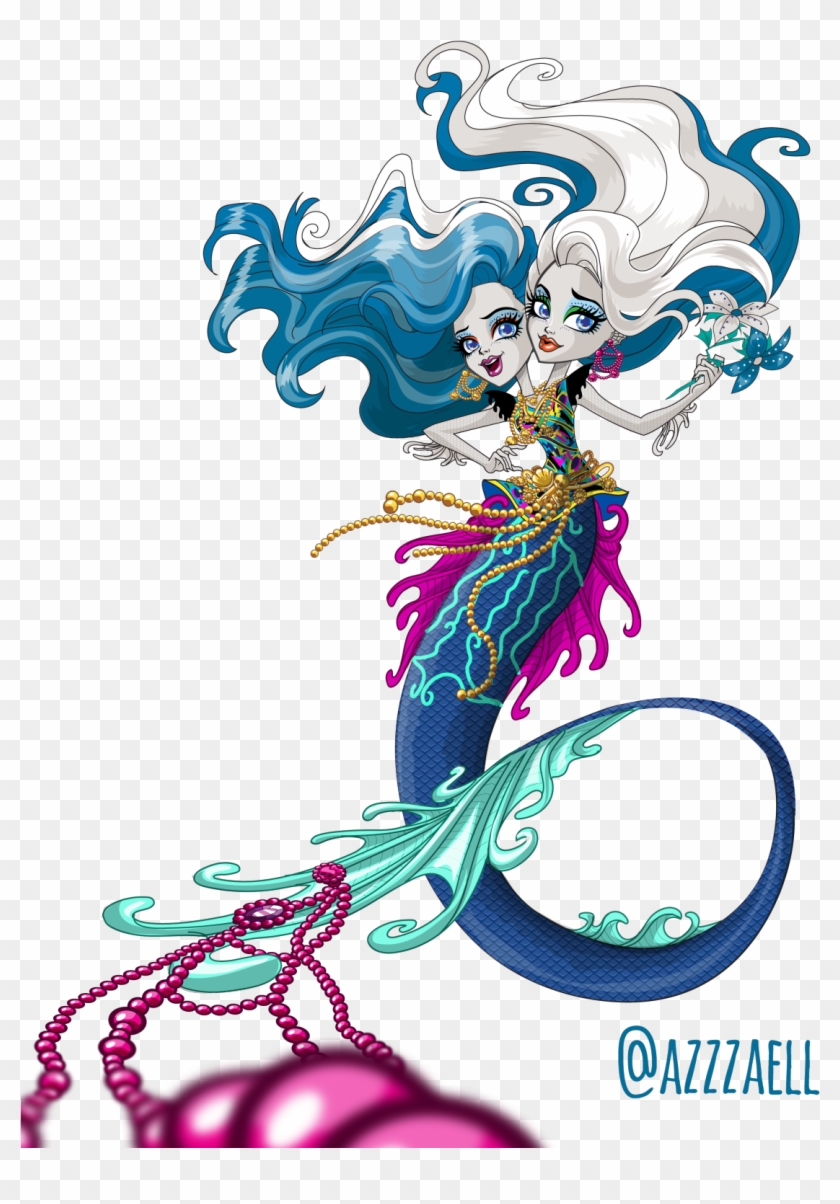 Peri And Pearl From Great Scarrier Reef - Monster High Peri And Pearl #685396