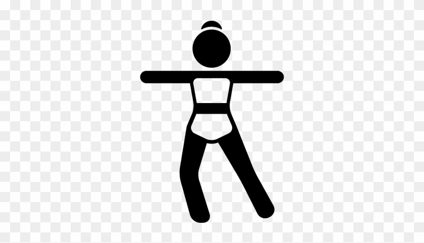 Girl Stretching Arms And Flexing One Leg Vector - Human Leg #685407