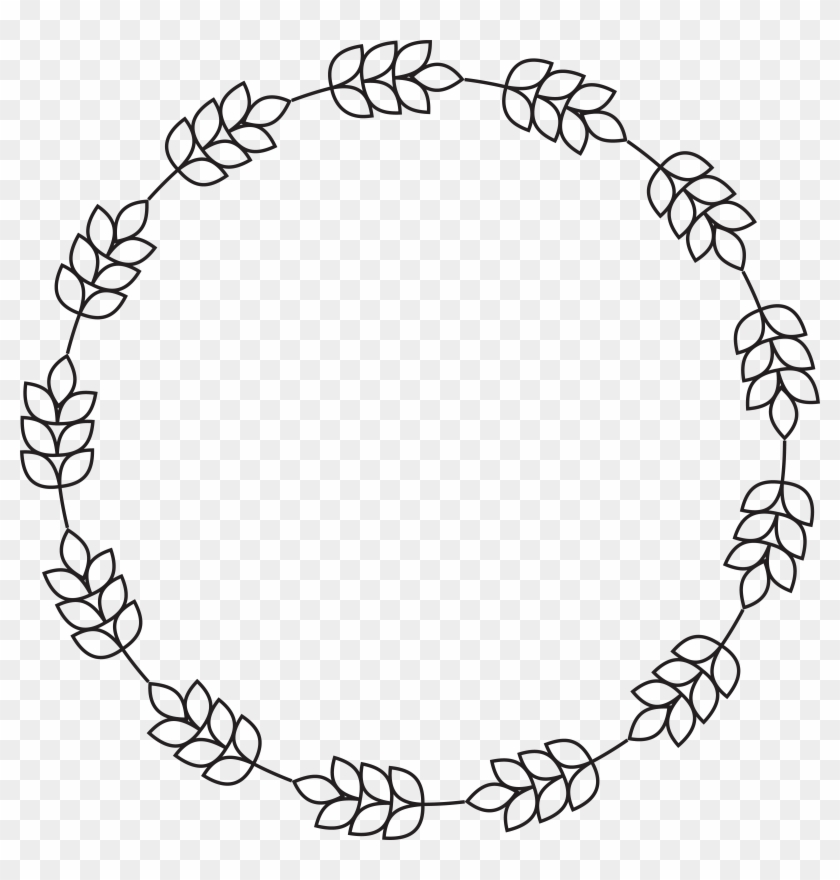 Free Clipart Of A Round Border Of Barley - Round Border Transparent Background #686264