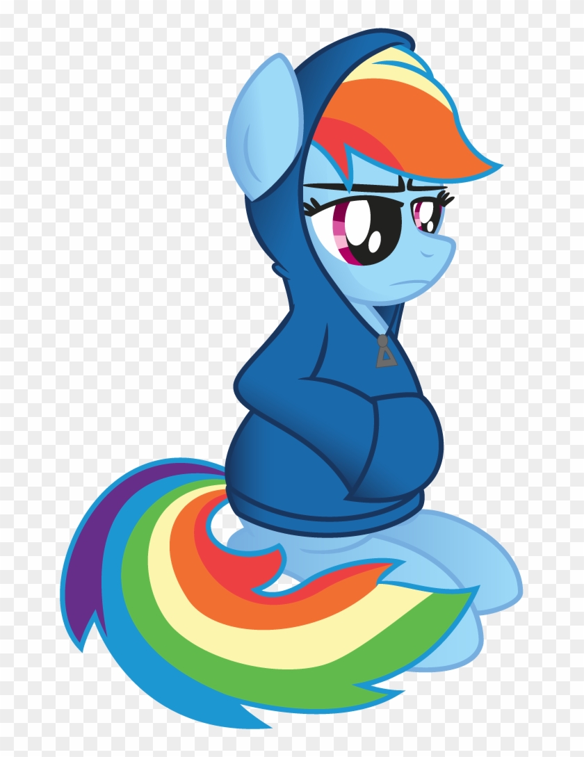 Rainbow Dash In A Hoodie Redux By Artwork-tee - Rainbow Dash In Hoodie #686459