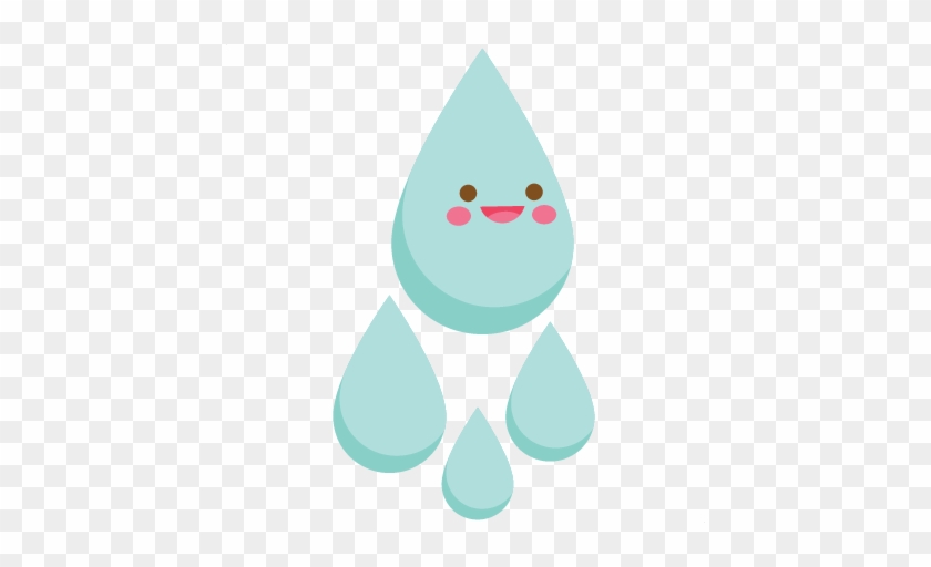 Happy Raindrop Svg Scrapbook Cut File Cute Clipart - Cute Raindrop #687150
