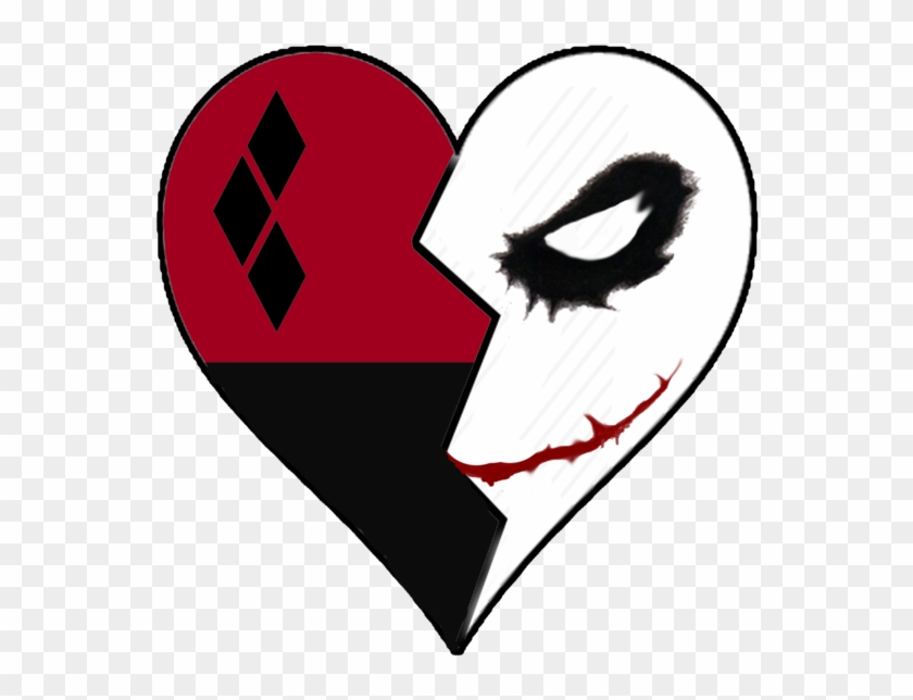 Mad Love Tattoo Design By Little - Joker And Harley Quinn Heart Tattoo #688007