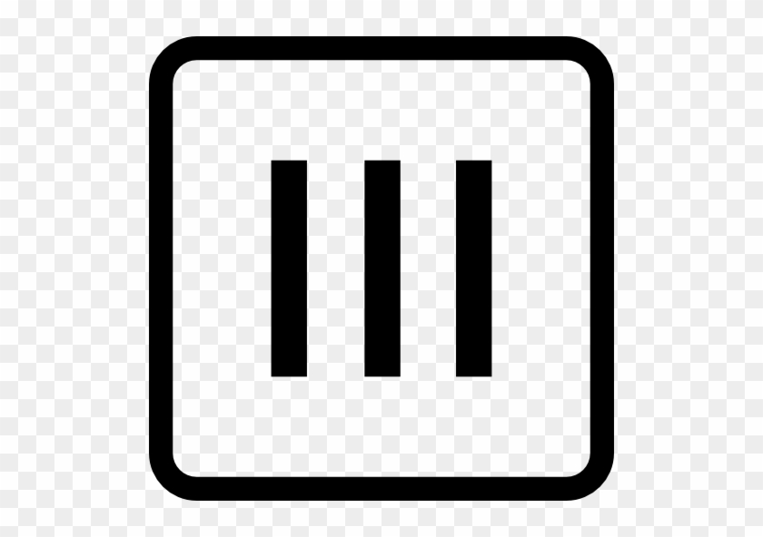 Three Vertical Parallel Straight Lines In A Square - Logo With Straight Lines #688709