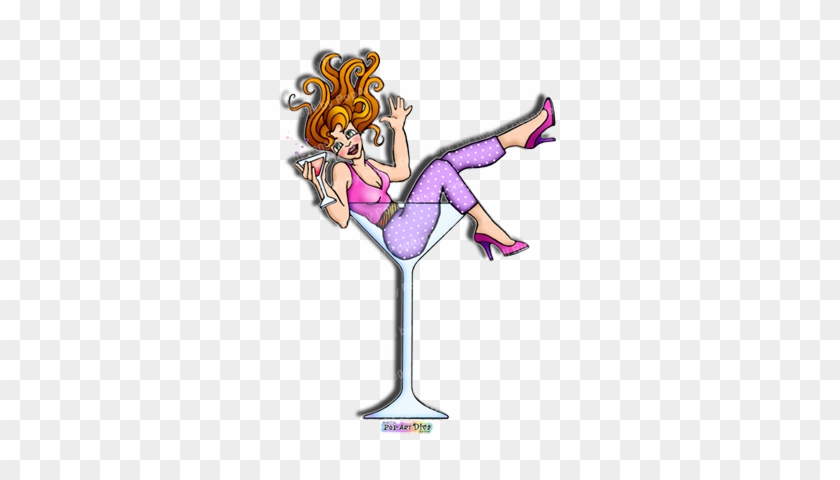 Clipart Girl In Martini Glass - Girl In Martini Glass Clipart #689028
