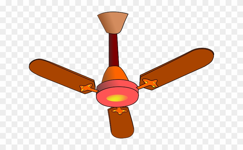 Summer House, Fan, Table, Cartoon, Electric, Air, Summer - Ceiling Fan Clipart #689973