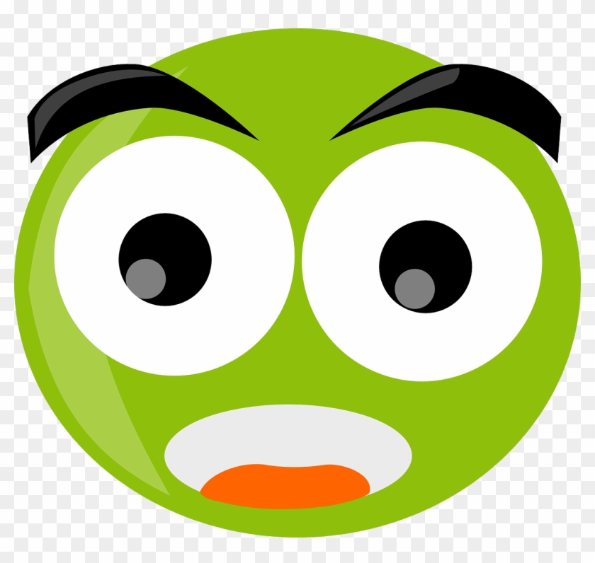 Shocked Face Smiley - Eyes Open Wide Cartoon #690553