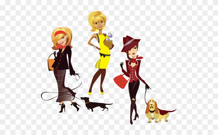 Dog Walking Woman Clip Art - Dog Walking Woman Clip Art #691939