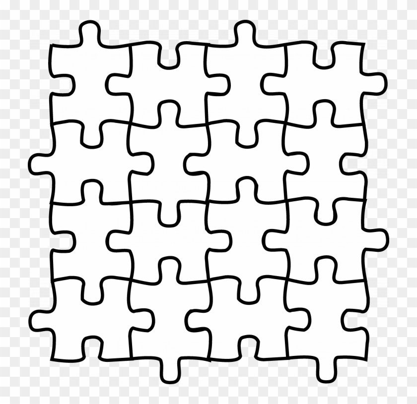 Puzzle Pieces Coloring Page Clip Art Colorable Of A - Black And White Puzzle Pieces Clip Art #692055