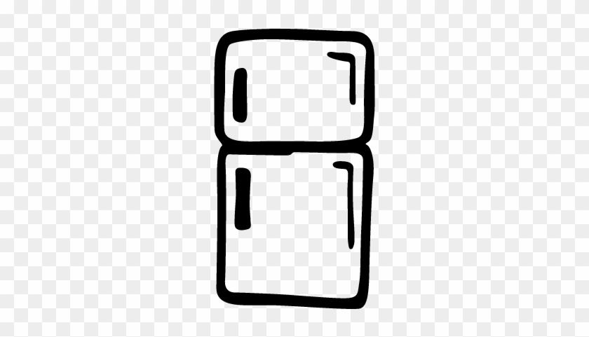 Refrigerator Hand Drawn Kitchen Tool Vector - Refrigerator Hand Drawn #692377