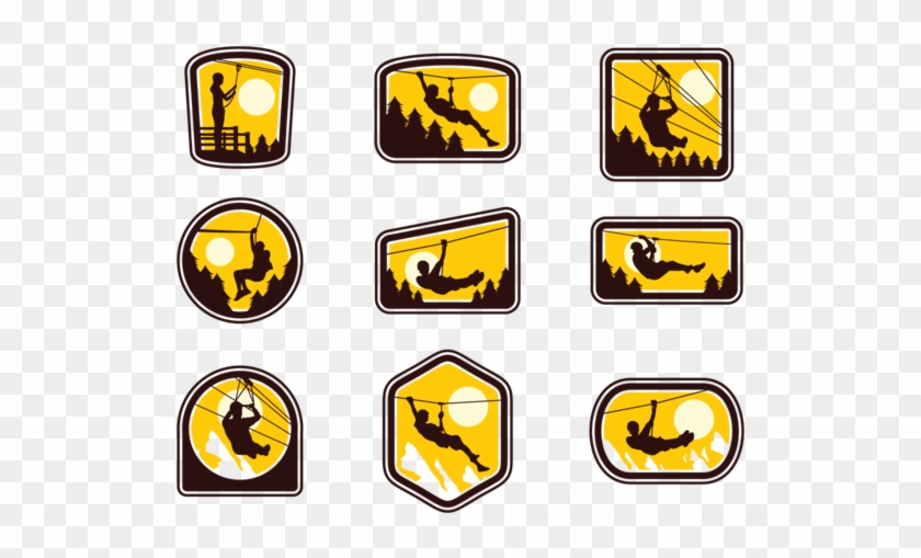 Zipline Vector Illustration - Zip Line Icon #692695