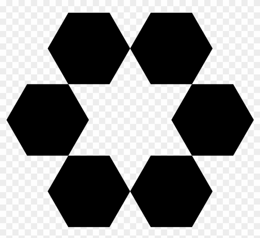 Hexagons Clip Art - Black & White Infant Visual Stimulation Card #694307
