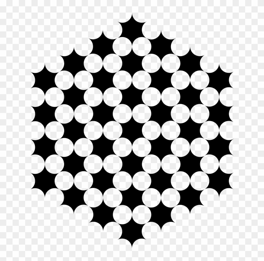 Round Hexagons Circles Clip Art - Cube Dots #694313